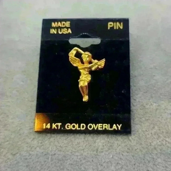 14KT Gold Overlay Angel pin vintage pin - Picture 3 of 8